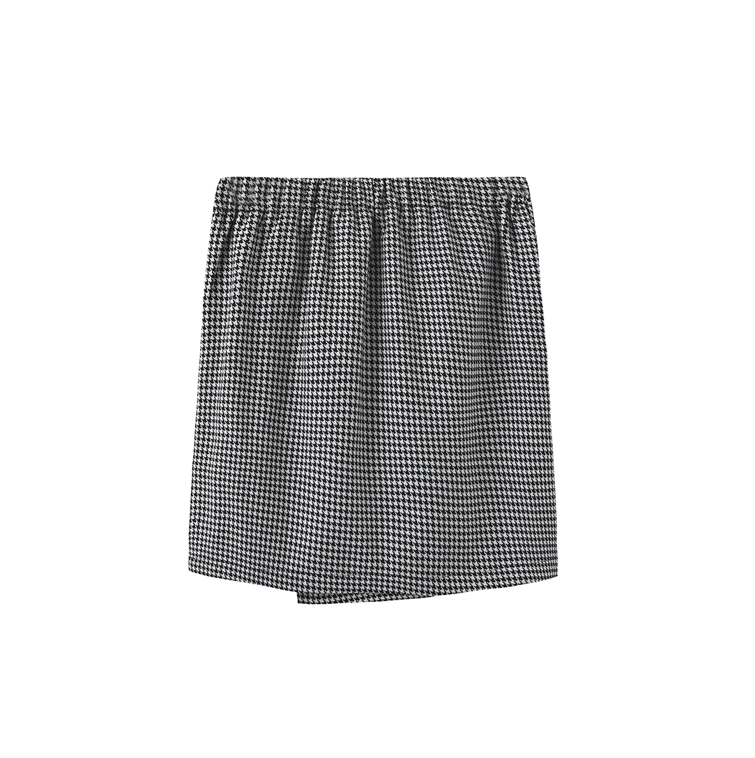 Kole Houndstooth Flower Skirt