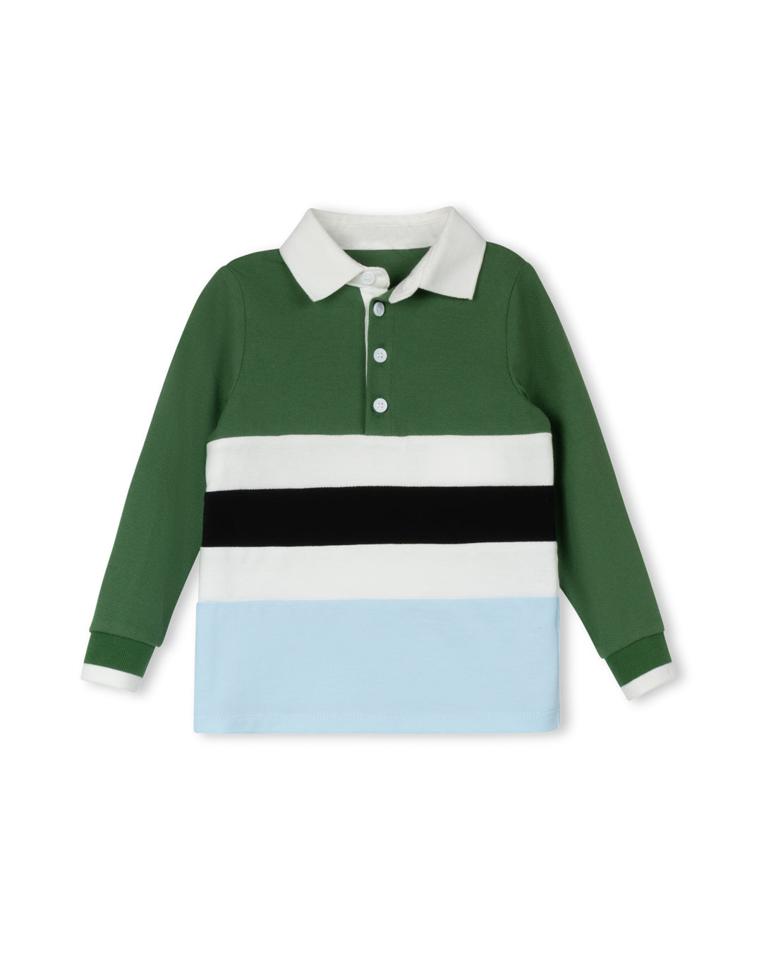 Pique Stripe LS Polo