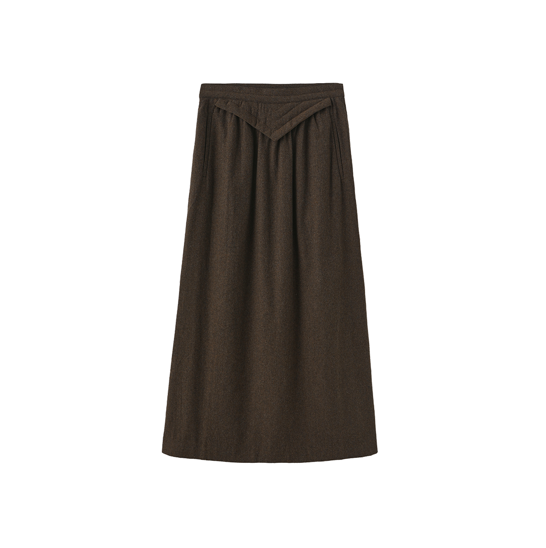 V Detail Waist Skirt