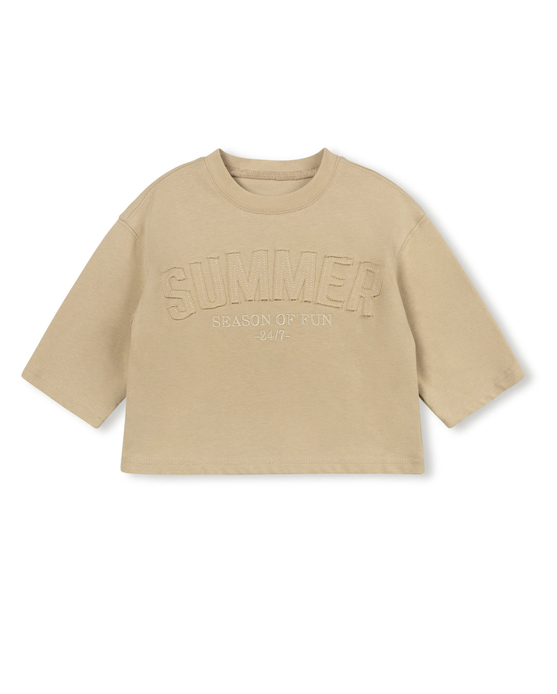 Donny Self Fabric Detailed Tee - Junees