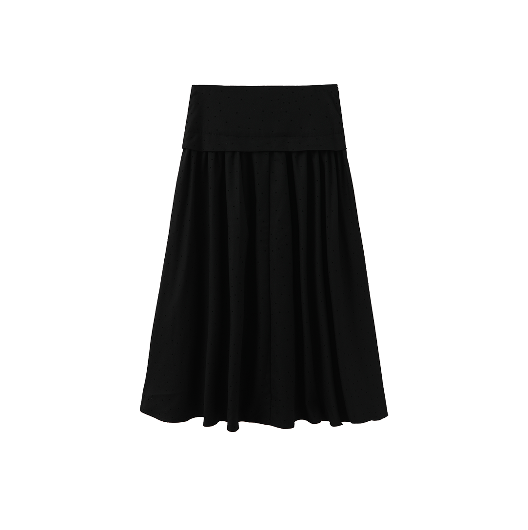Velvet Polka Dotted Skirt