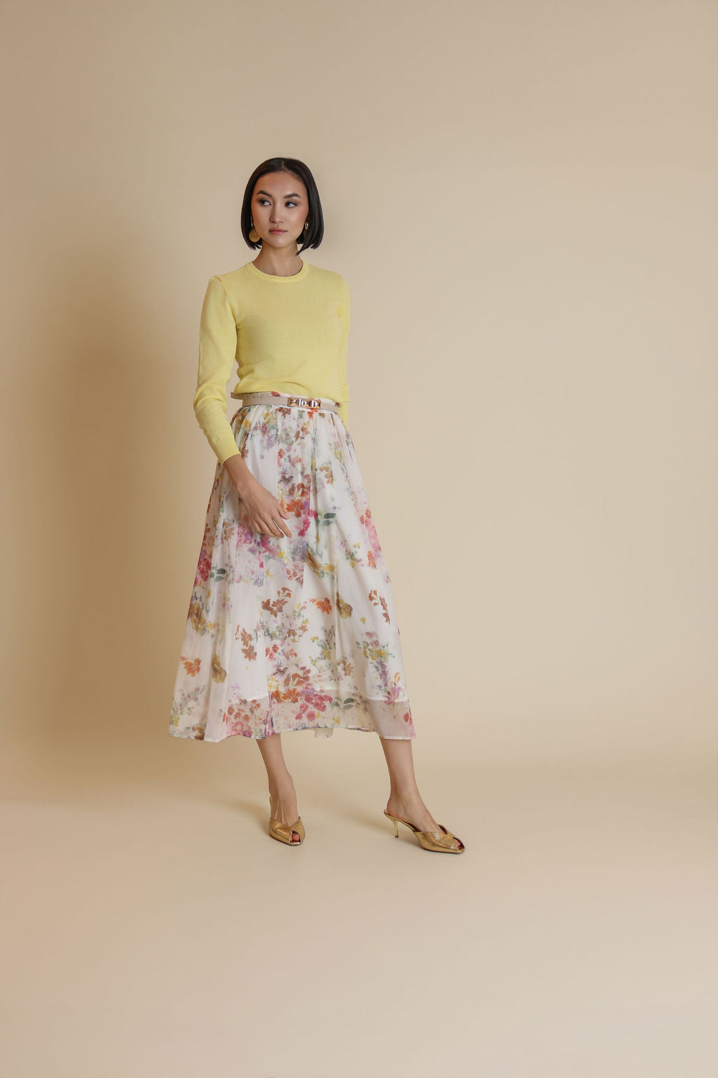 Floral Gathered Skirt