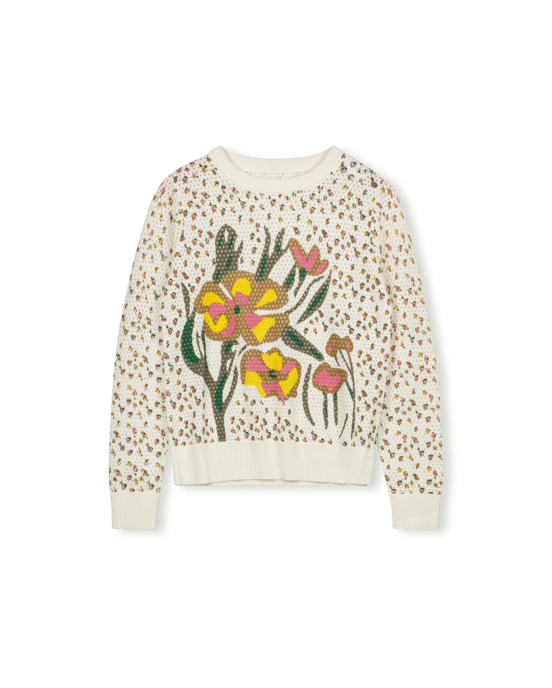 Pointelle Blossom Sweater