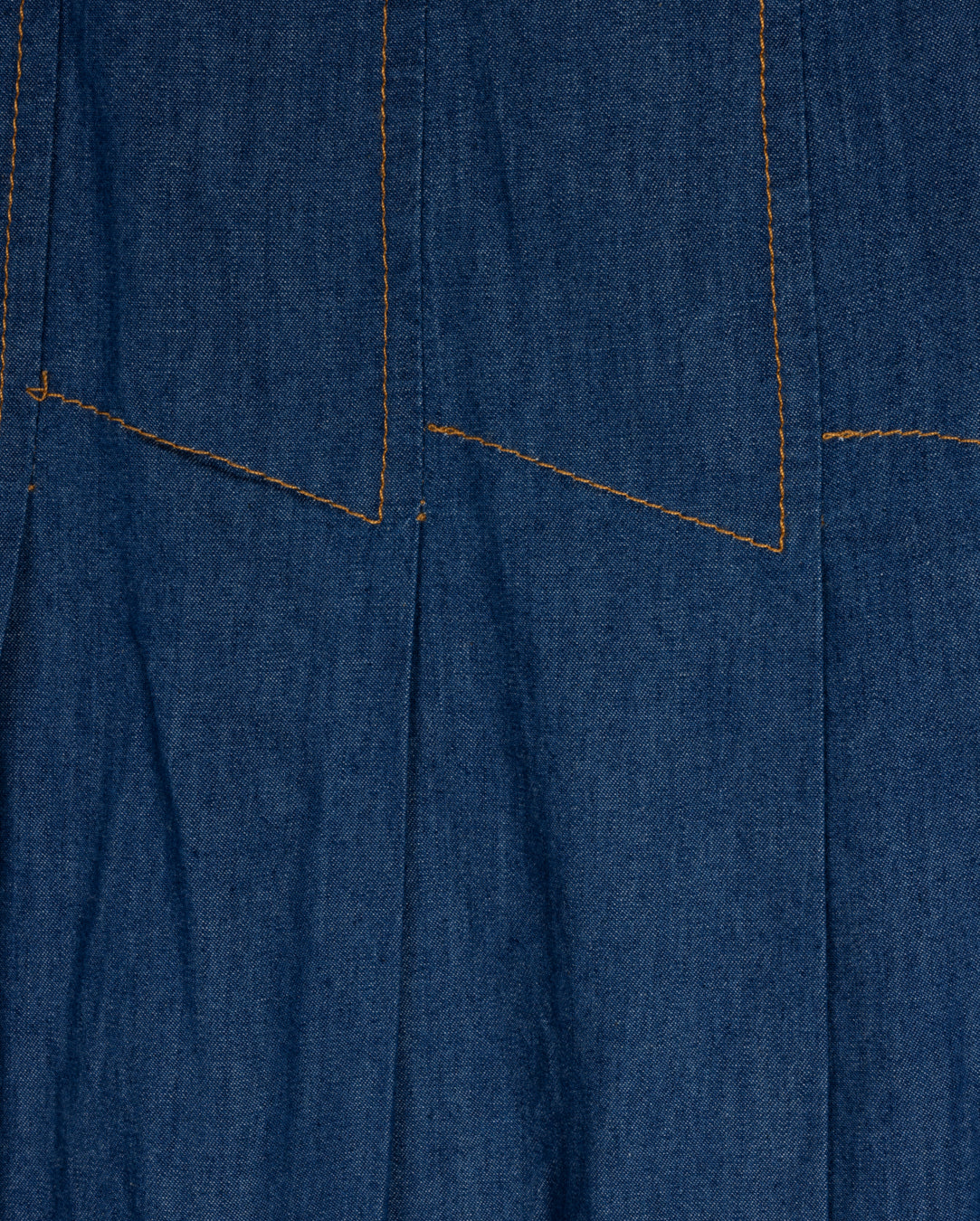 Denim Pleated Seam Detailed Skirt - Junees