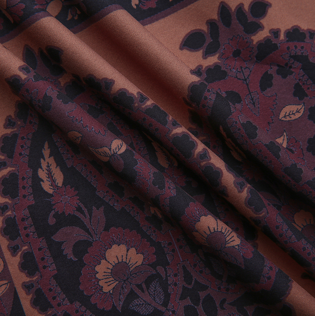 Russel Silk Patterned Maxi Skirt
