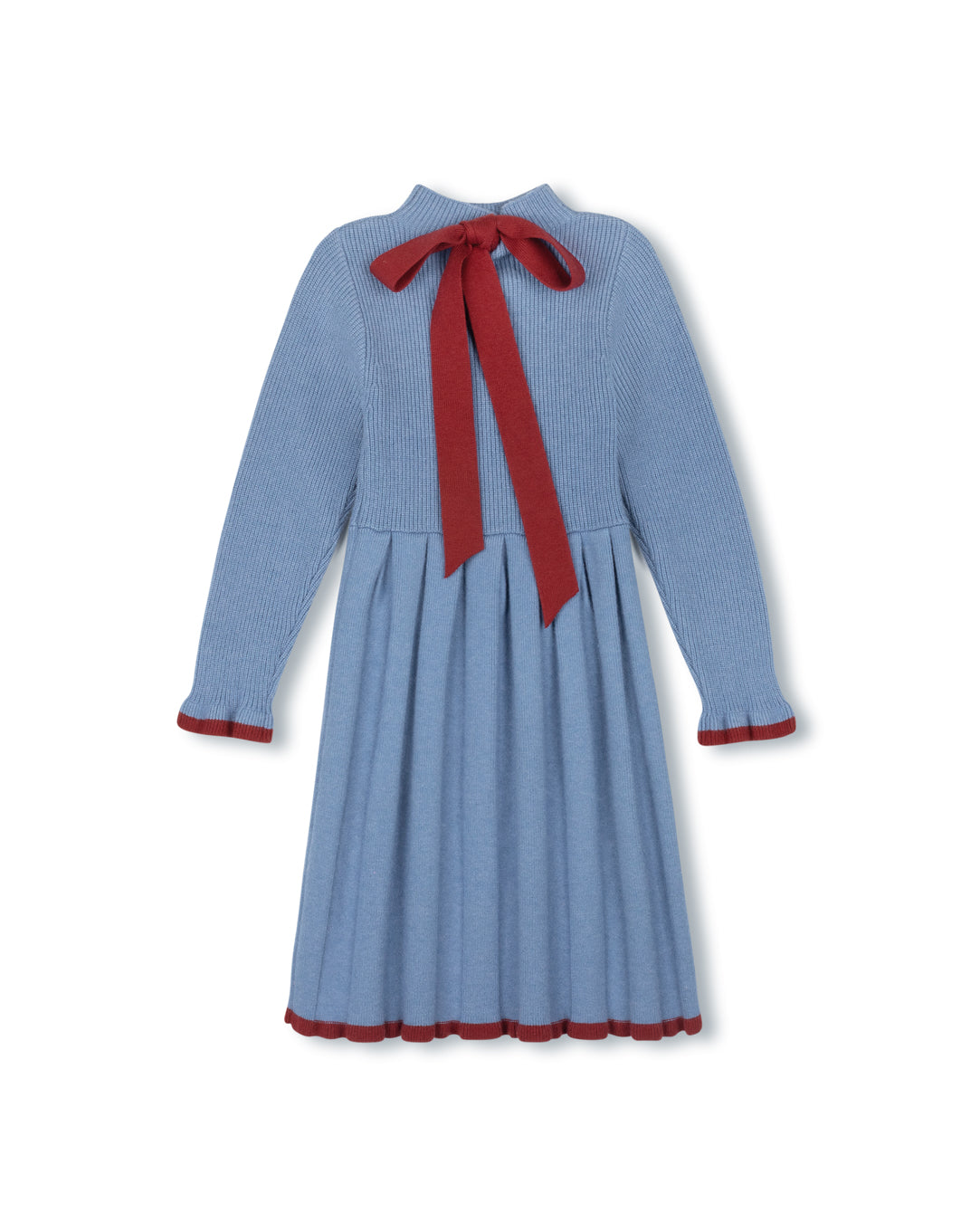 Contrast Colored Knit Dress C-23355