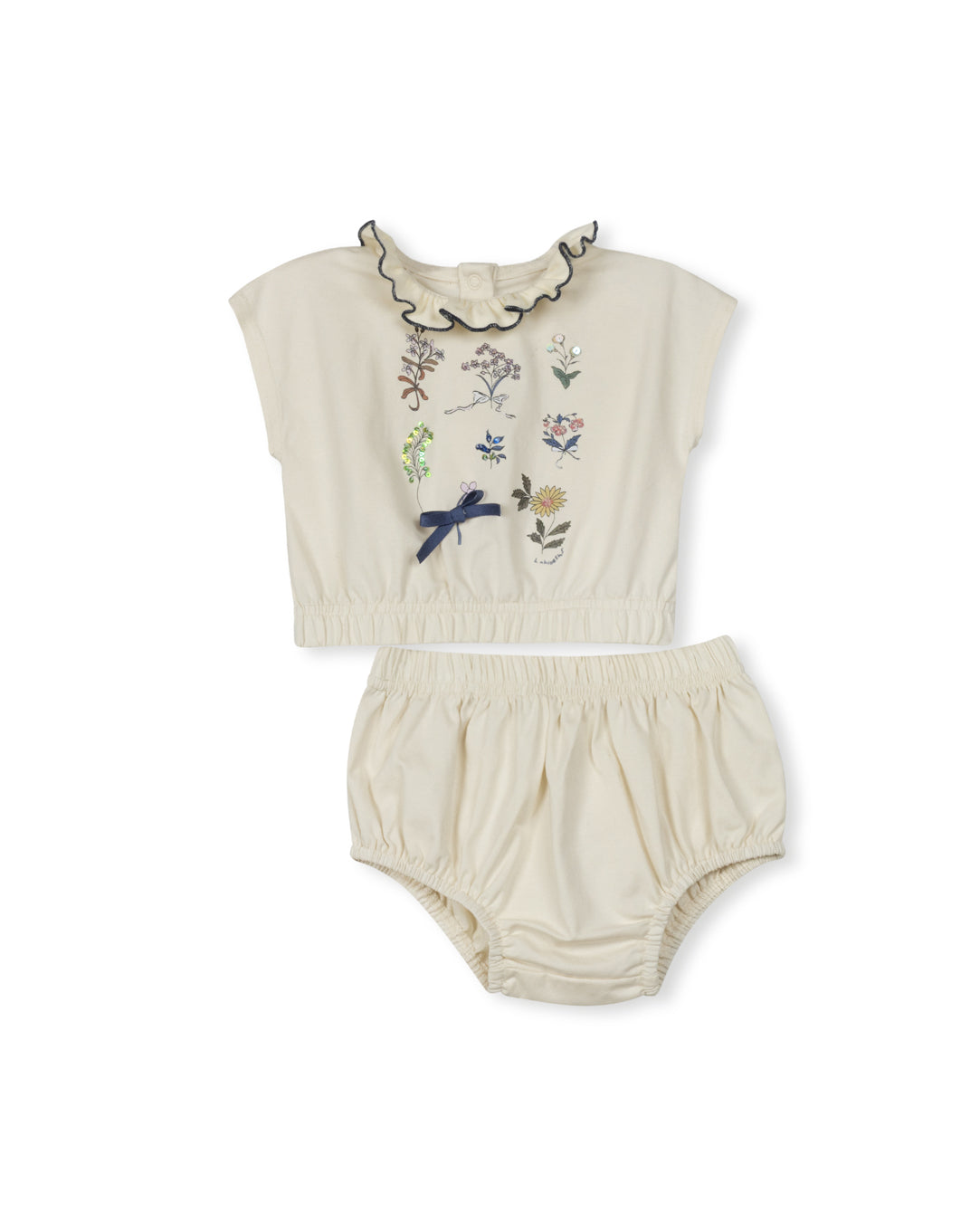 Nash Floral Print Tee And Bloomers Set