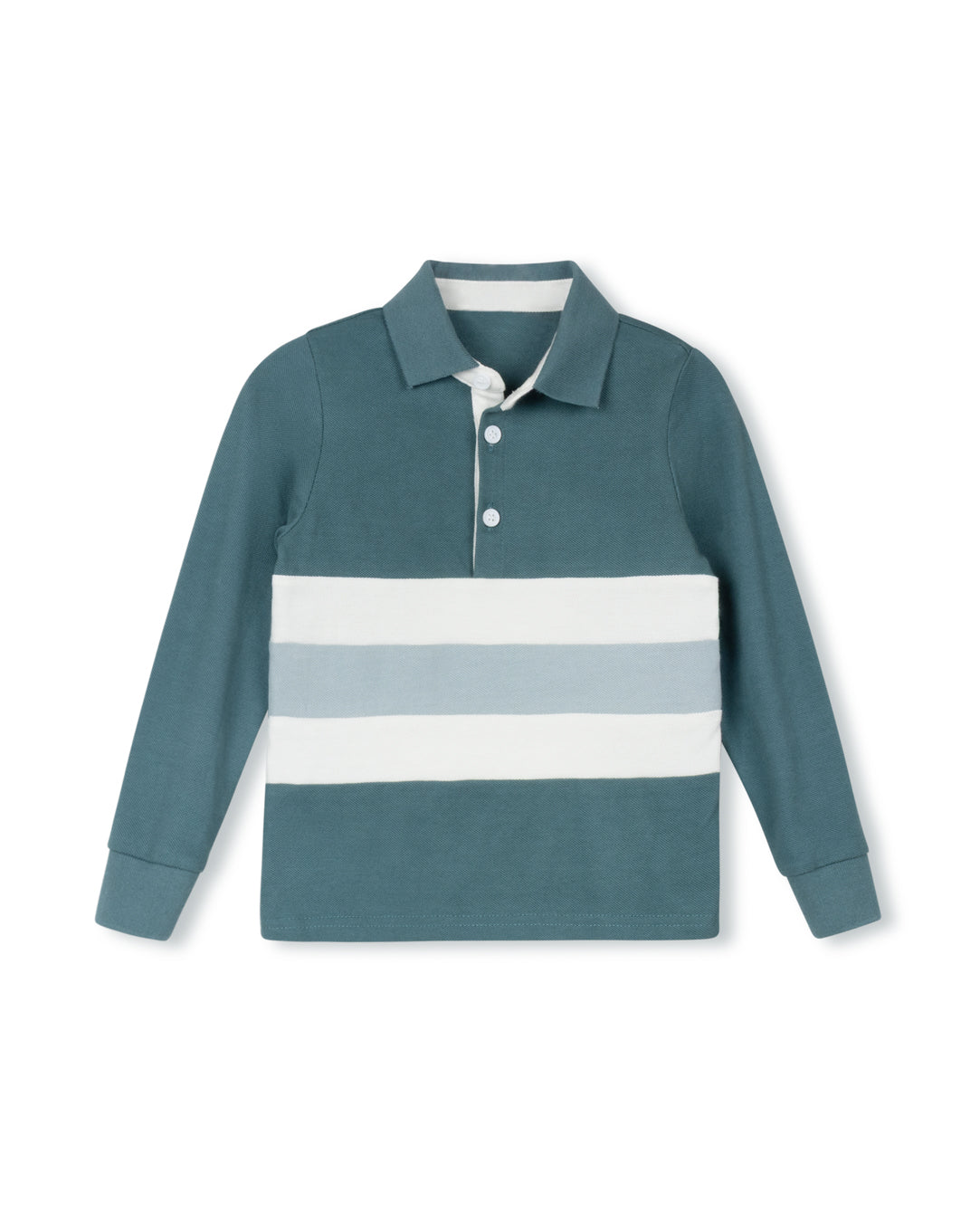 Pique Stripe LS Polo