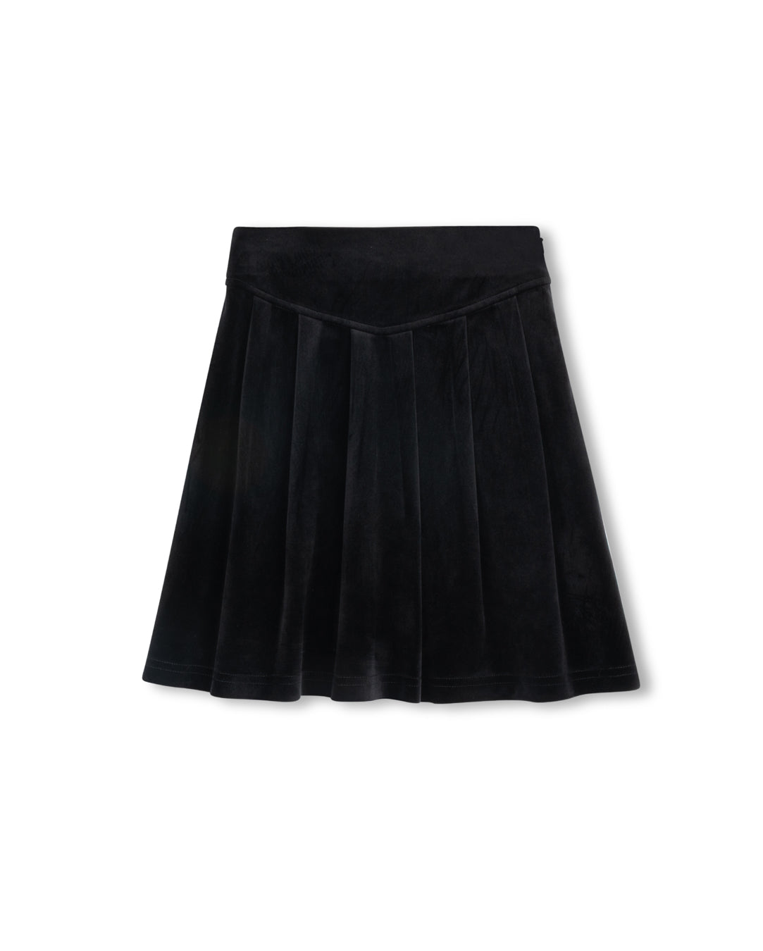 Velour V Waist Pleat Skirt C-22821