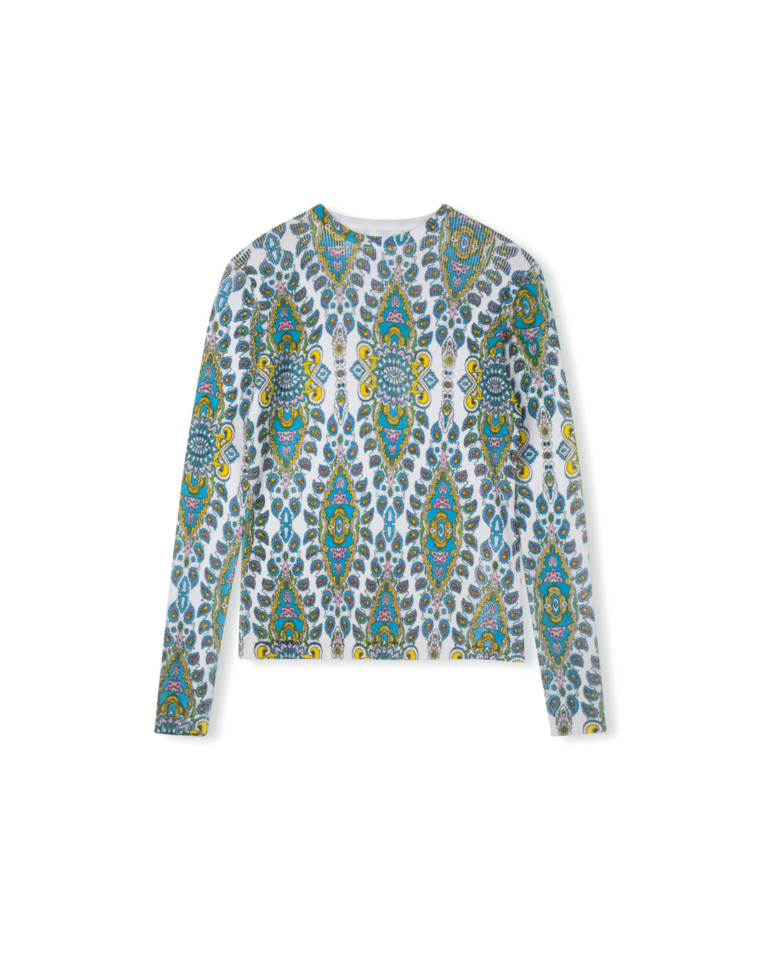 Paisley Ribbed Knit Top