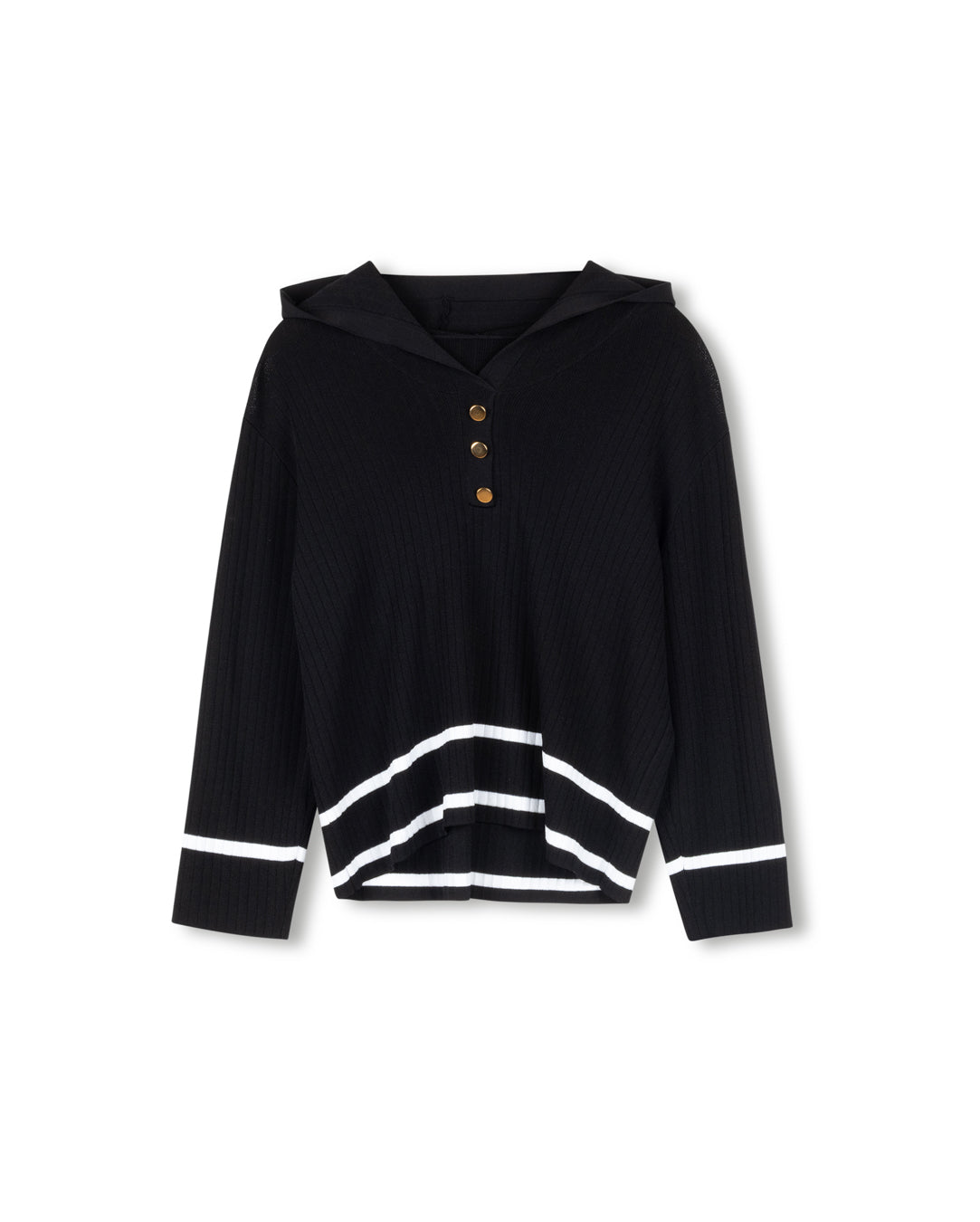 Side Stripe Knit Sweatshirt