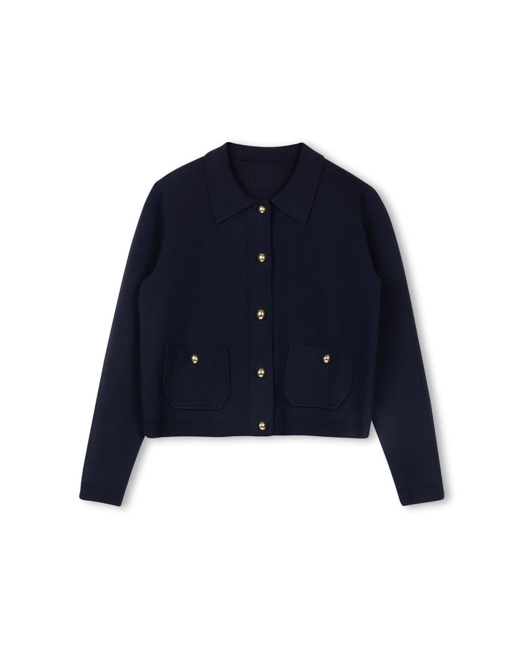 Smooth Knit Pocket Cardigan W-21478