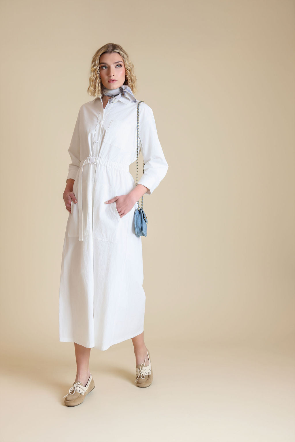 White Poplin Dress