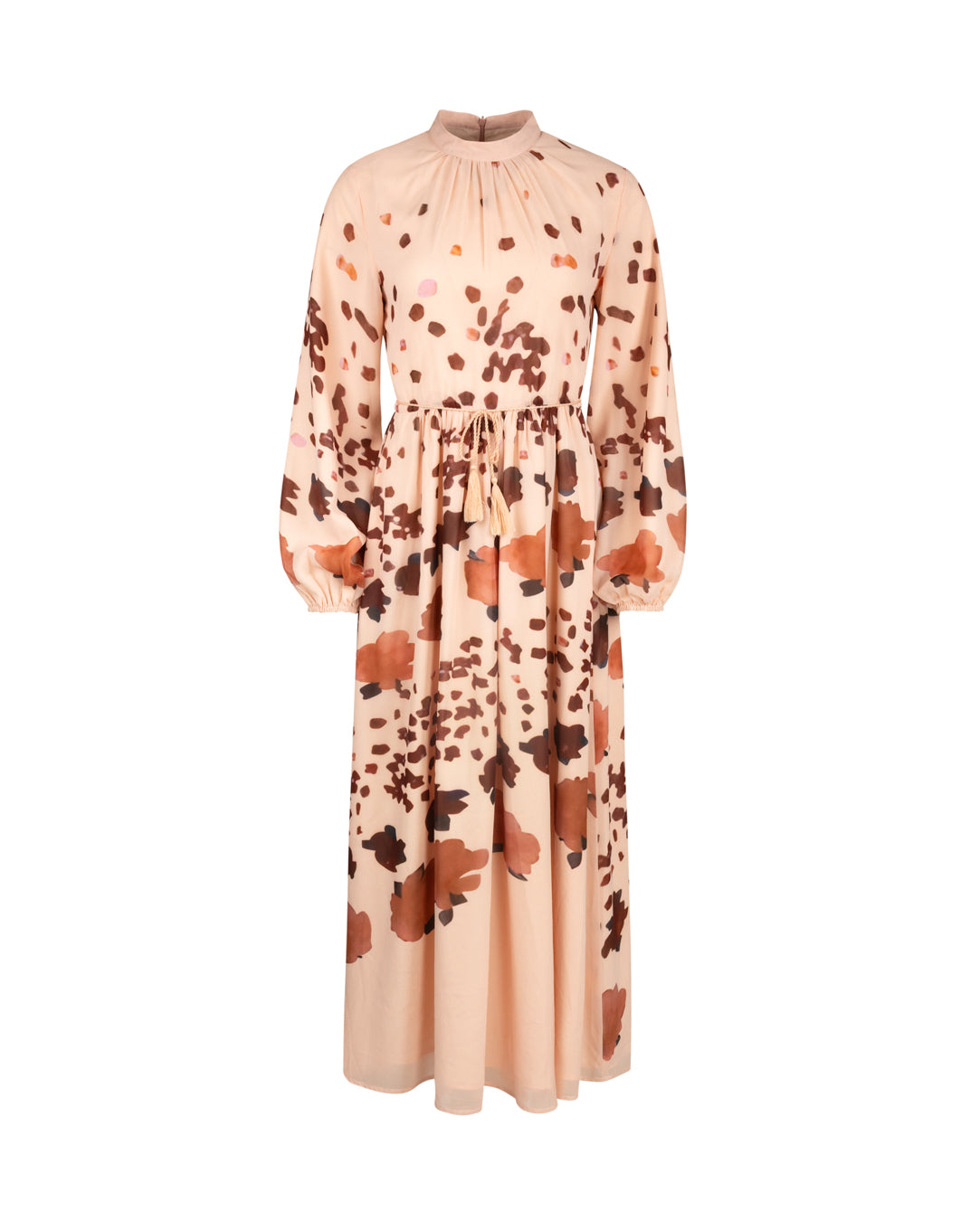 Diagonal Printed Chiffon Dress