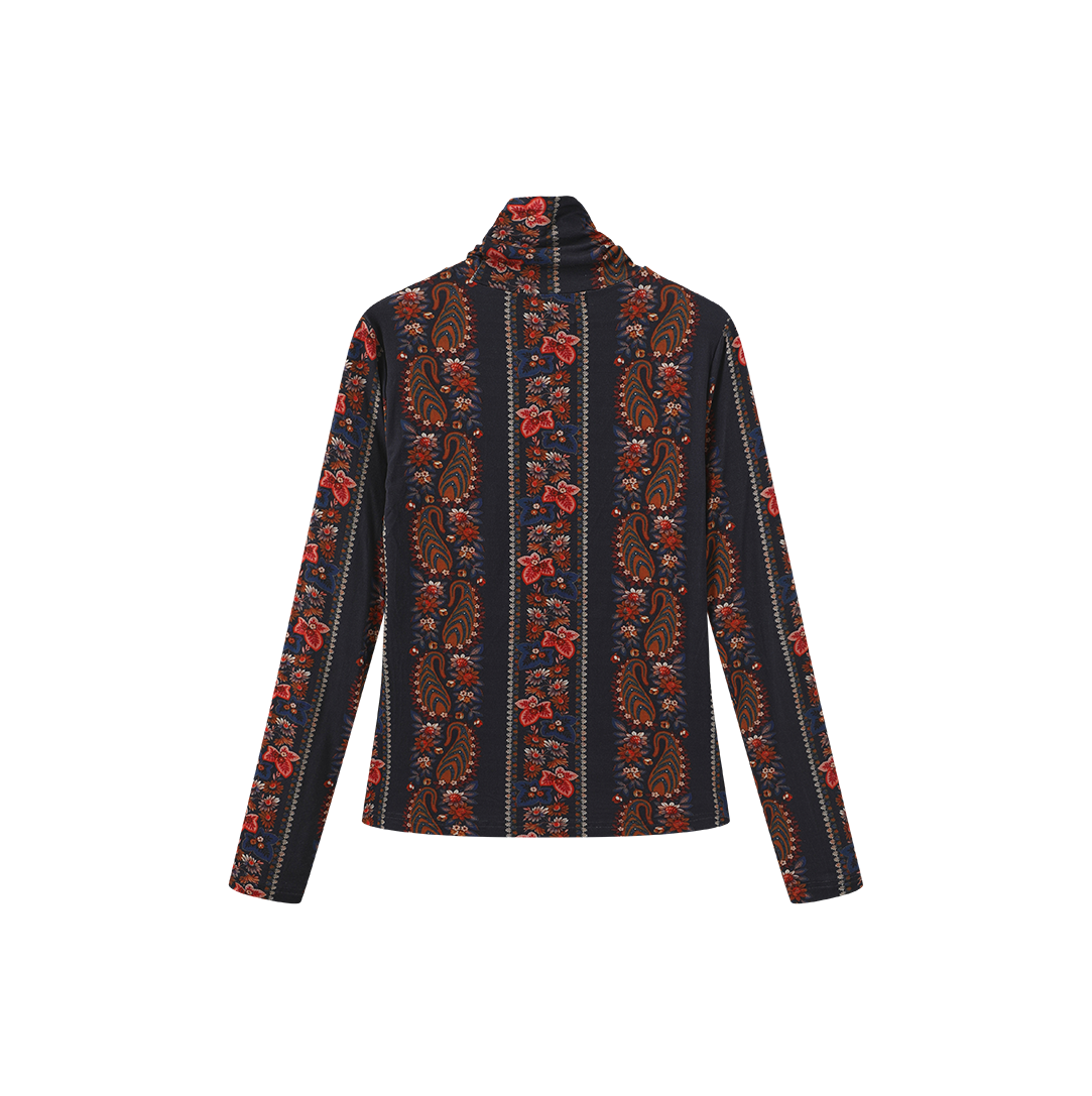 Suzie Printed Turtleneck