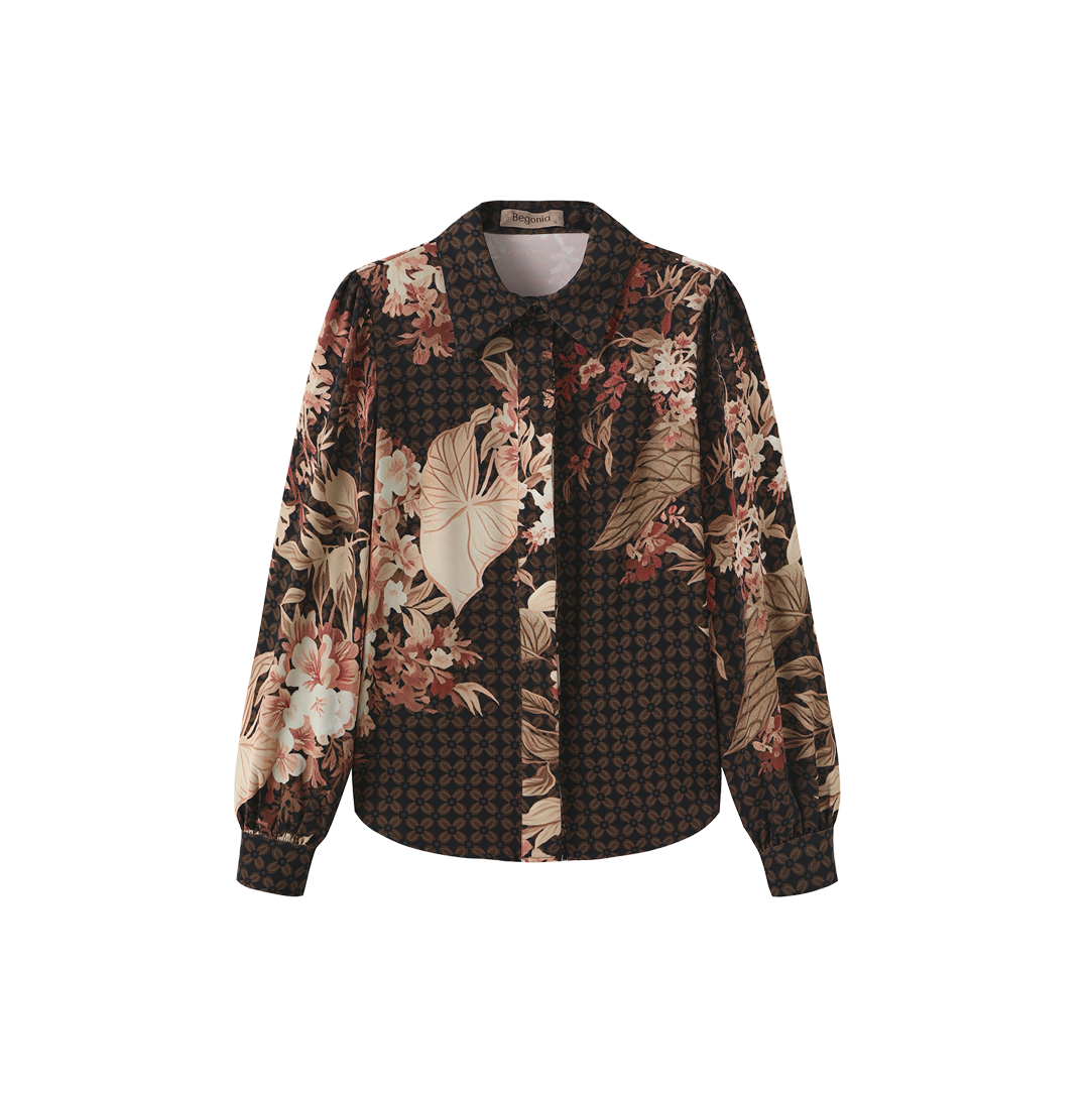 Regal Floral Button Down