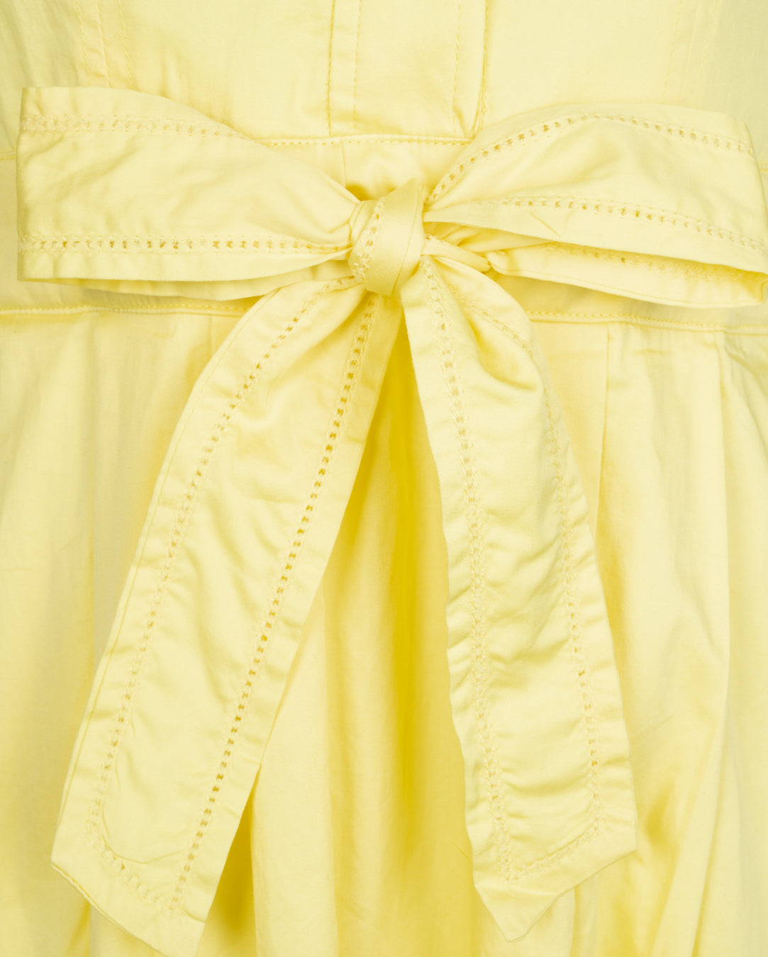 Poplin Bow Waisted Trim Dress - Junees