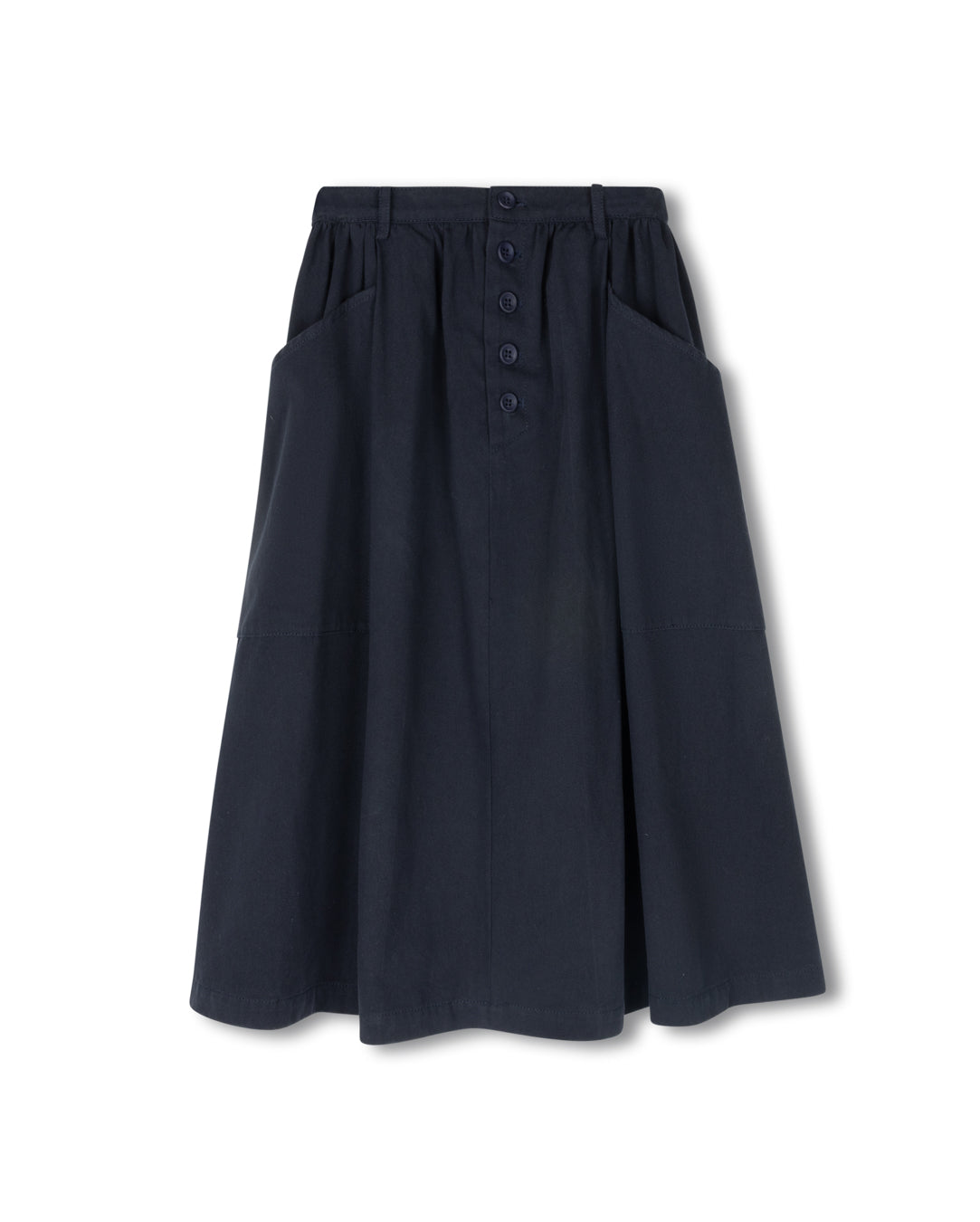 Kaya Button Detail Midi Circle Skirt