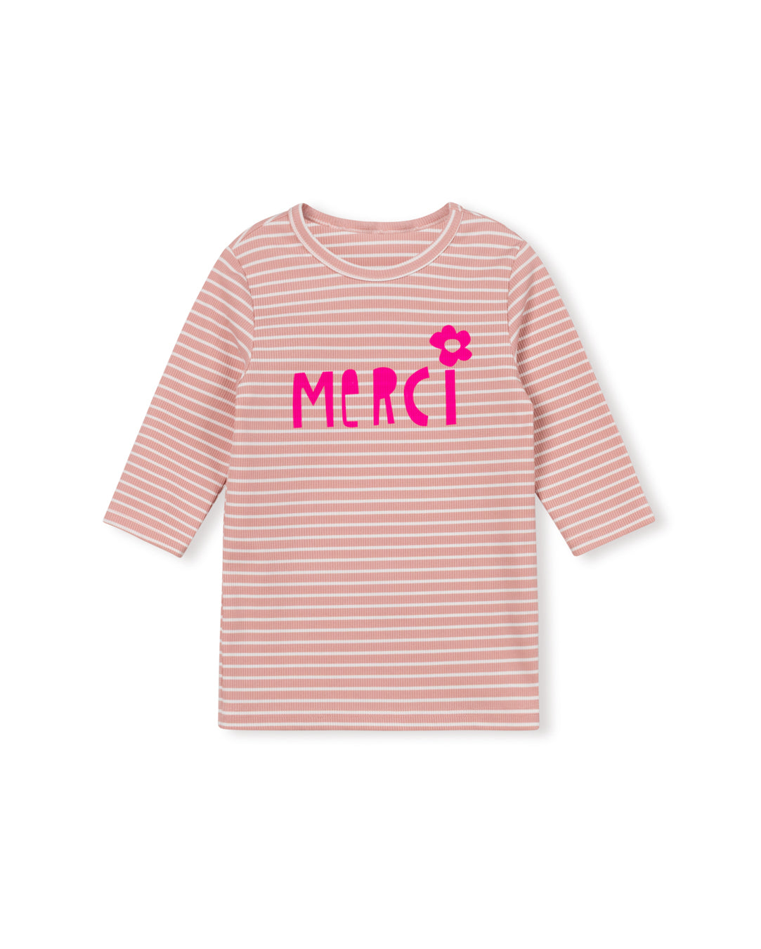 Striped Flower Detail Tee - Junees