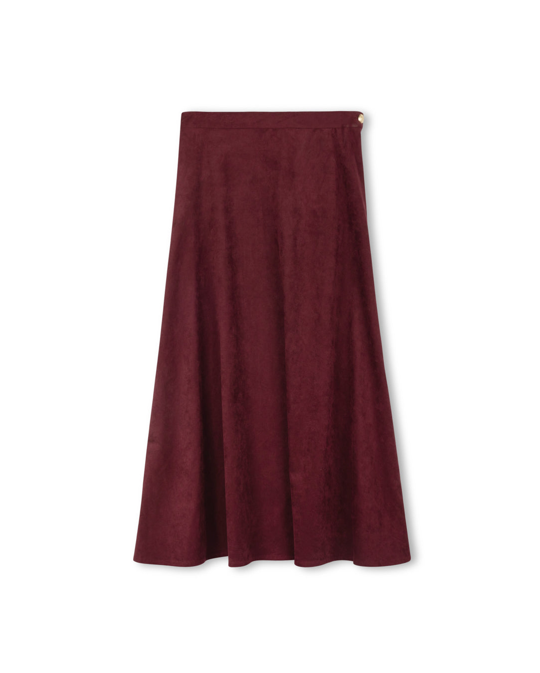 Suede Maxi A-Line Skirt W-22736