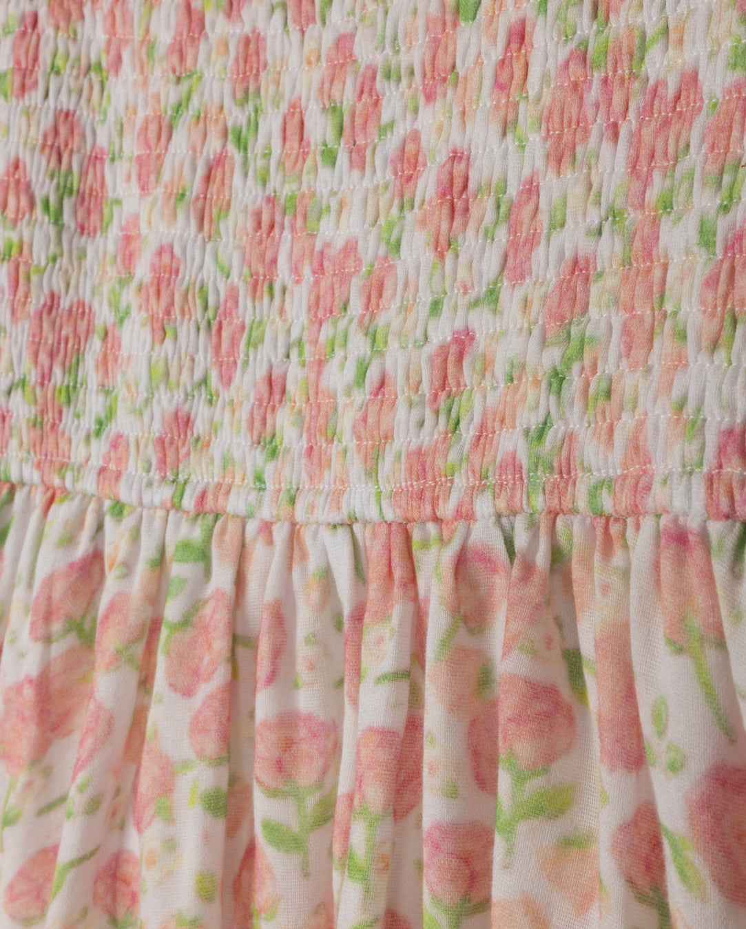 Soft Floral Wide Sleeved Dress