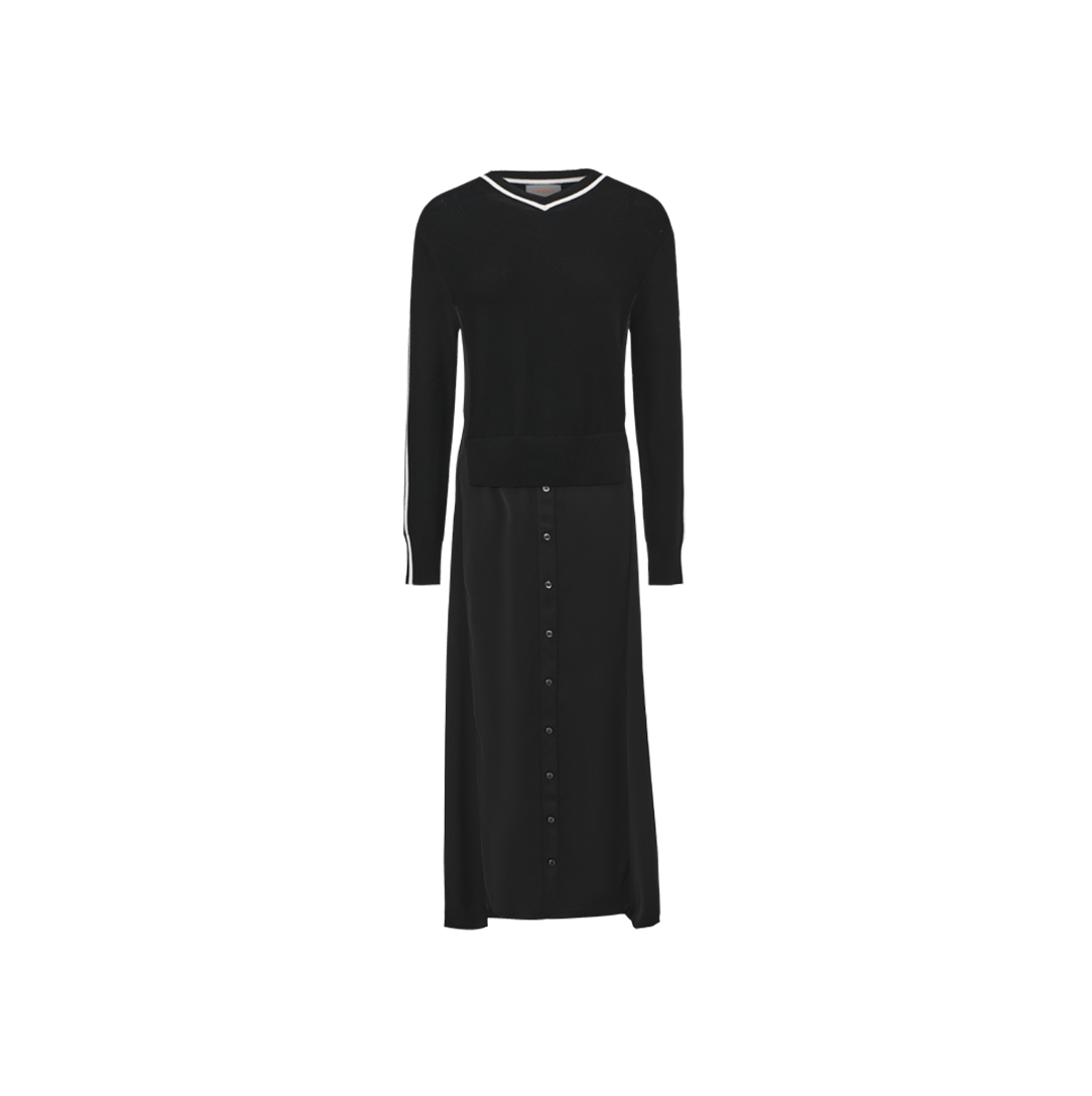 Tone On Tone Silk Knit Dress