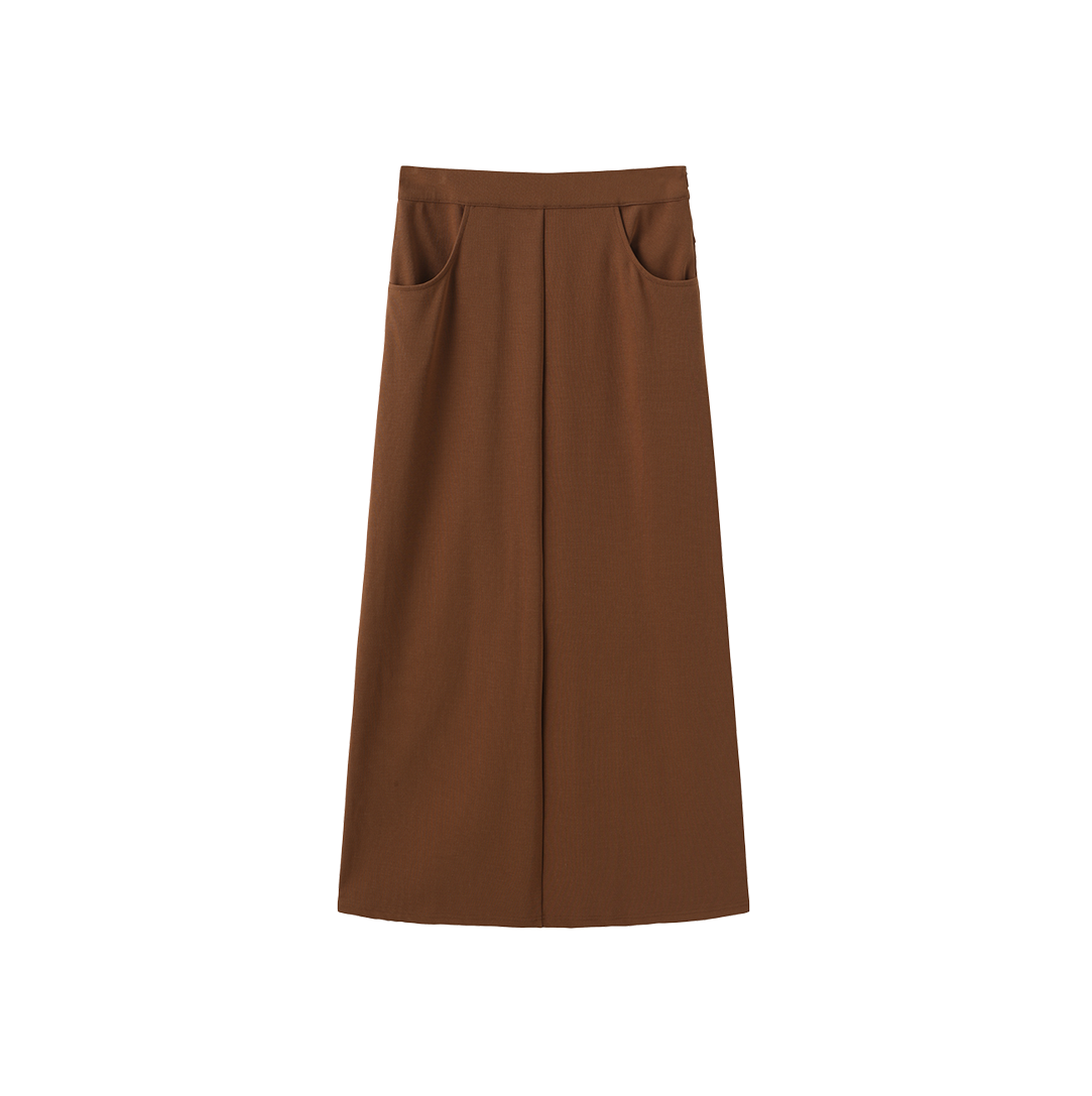 Ponti Side Zipper Maxi Skirt