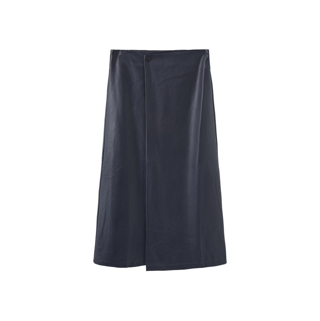 Grant Leather Wrap Skirt