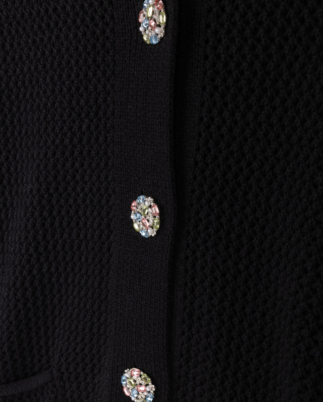 Colorful Button Cotton Knit Cardigan