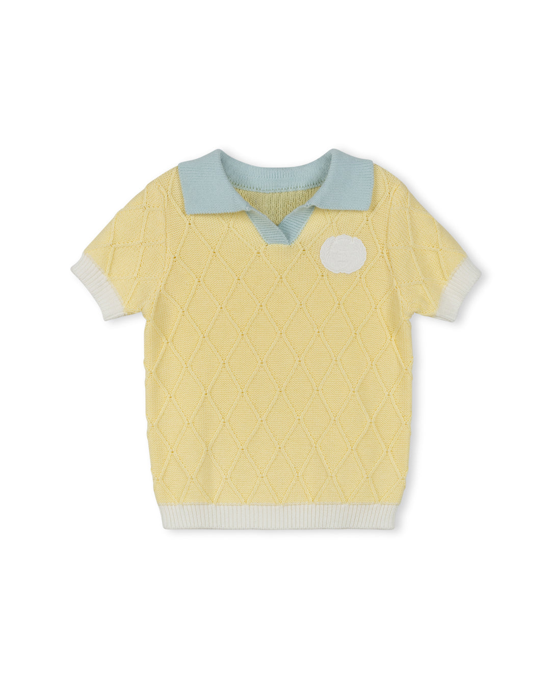 Cindy Diamond Printed Collared Sweater