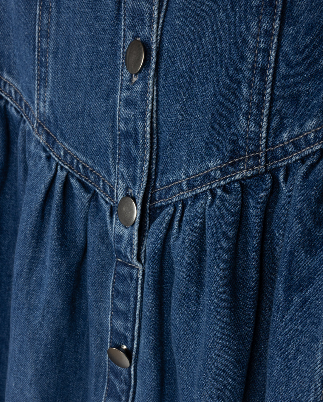 Denim Snap Yolk Skirt