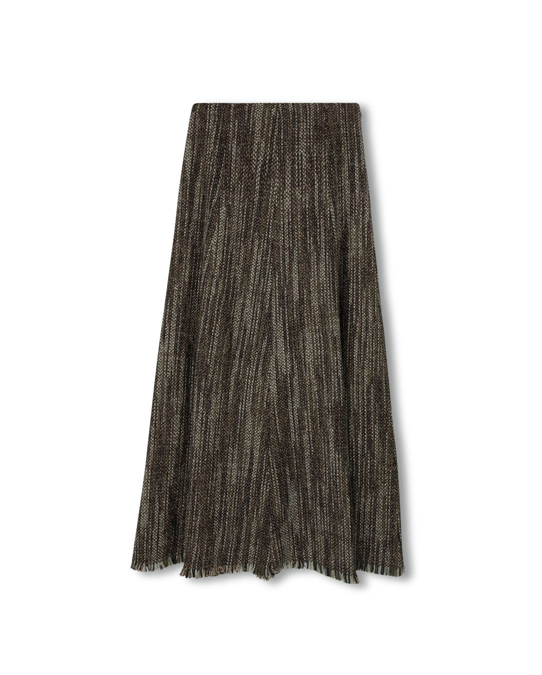 Woven Wool Maxi Skirt