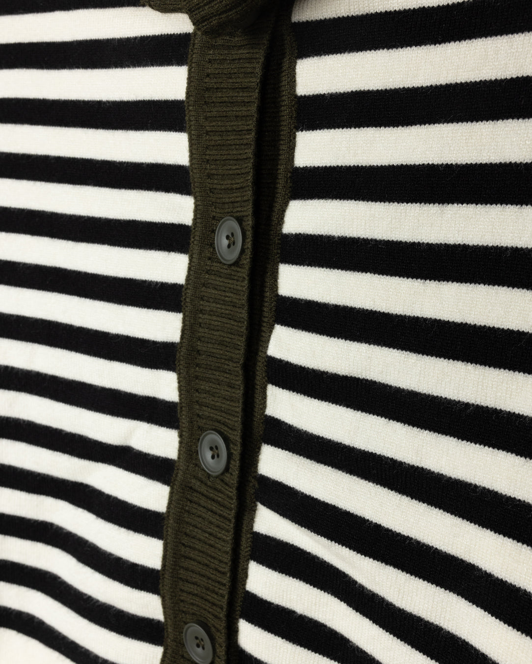 Stripe Flap Collar Knit Top