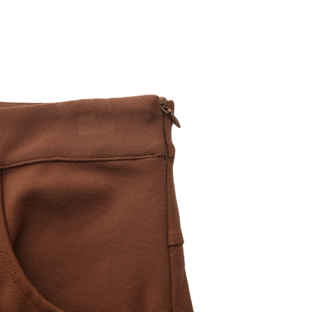 Ponti Side Zipper Maxi Skirt