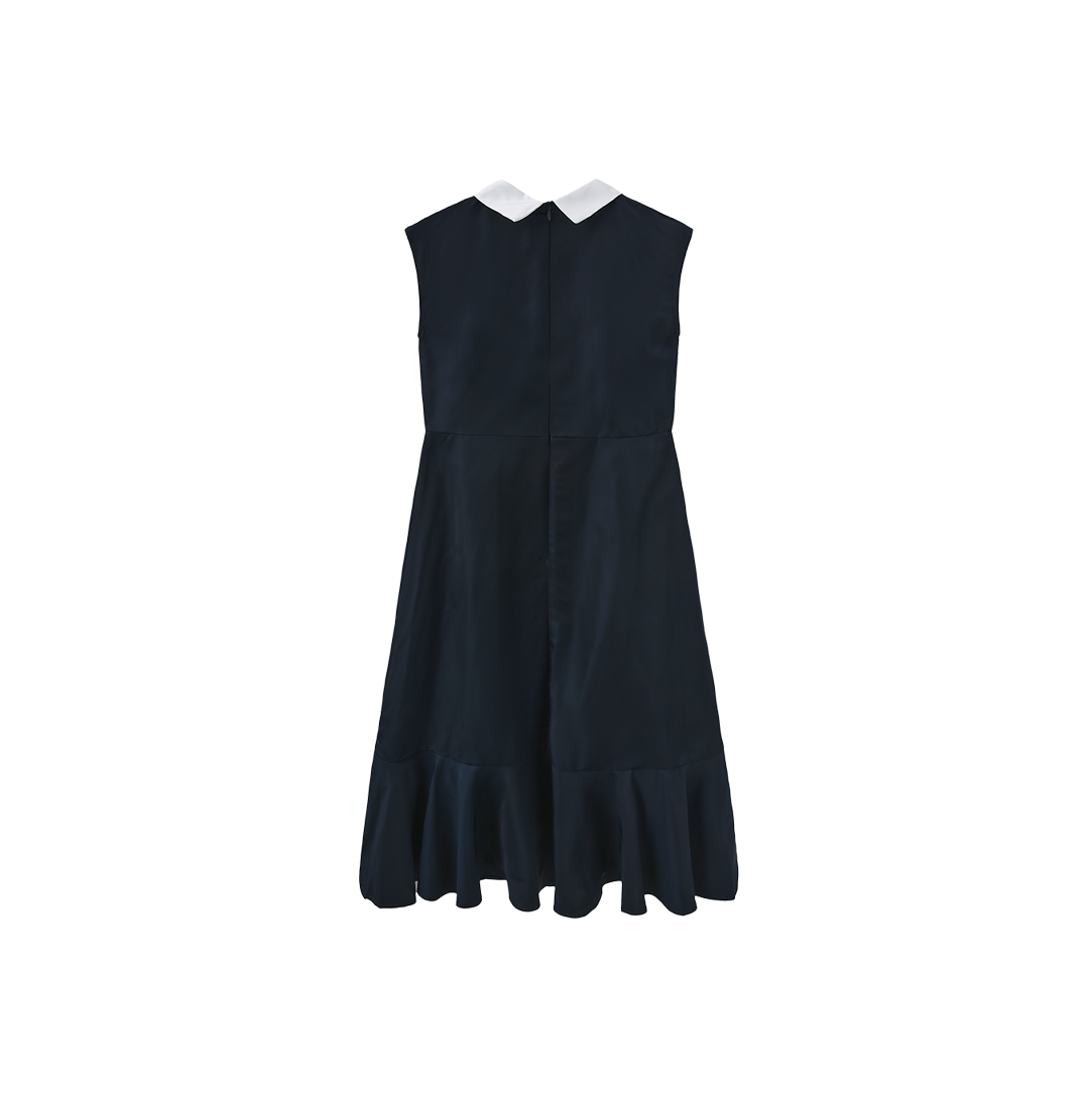 Taffeta Collared Waisted Jumper