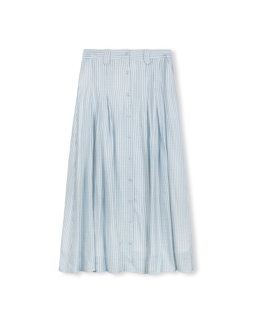 Gill Linen Blend Belted Midi Skirt
