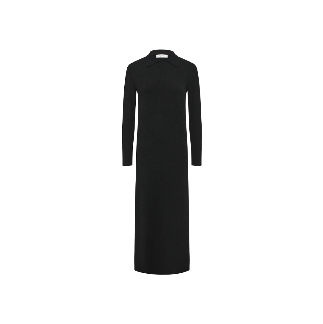 Collared Straight Knit Dress