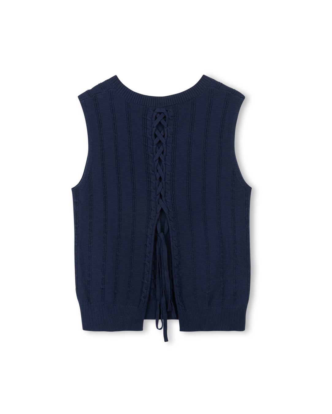 Tie Detail Knit Vest W-18327