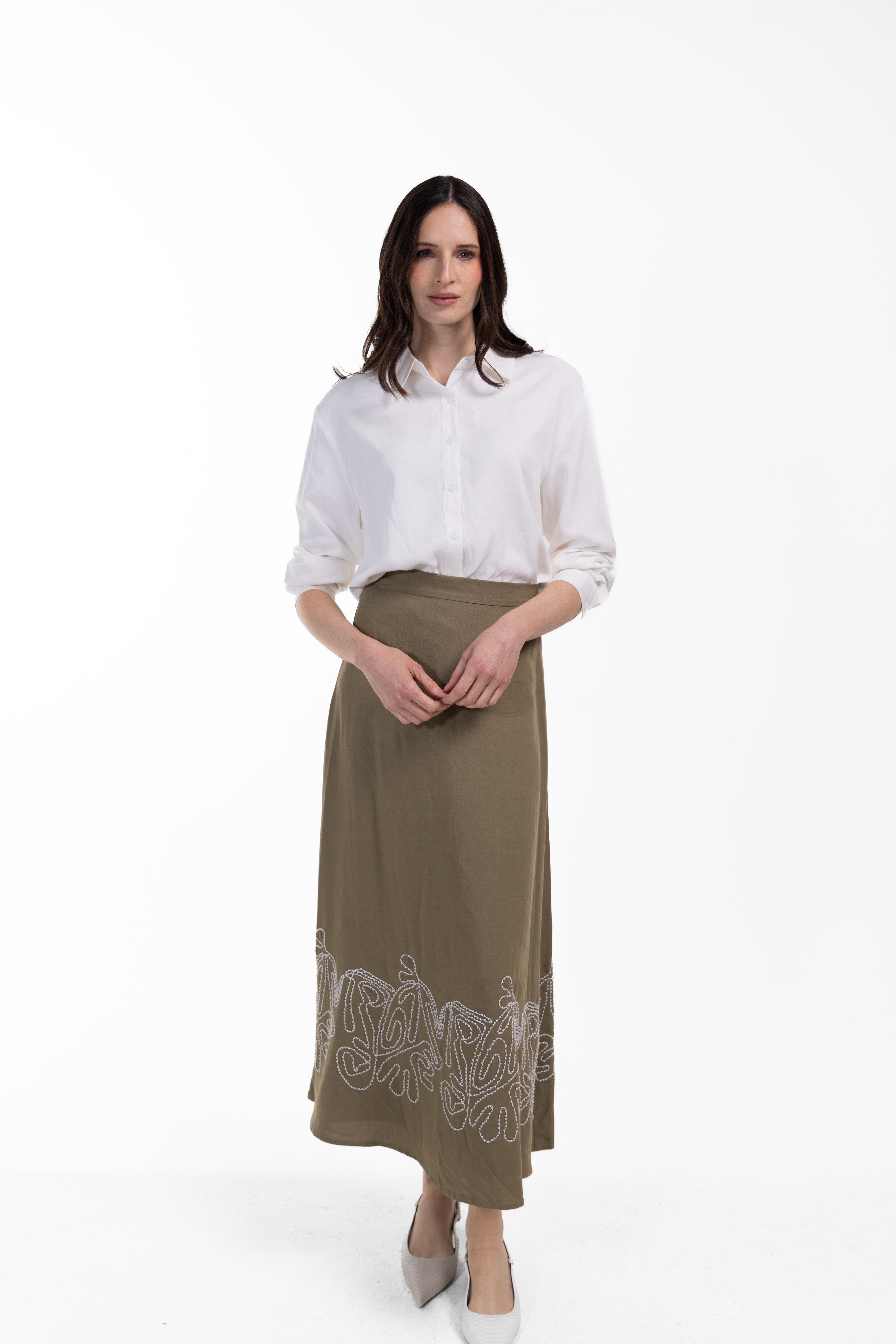 Abbey Linen Skirt W-17084