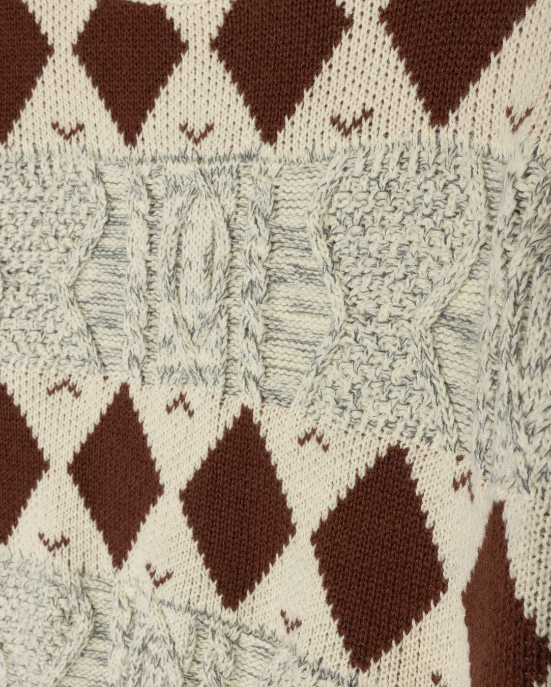 Multi Cable Color Knit Sweater