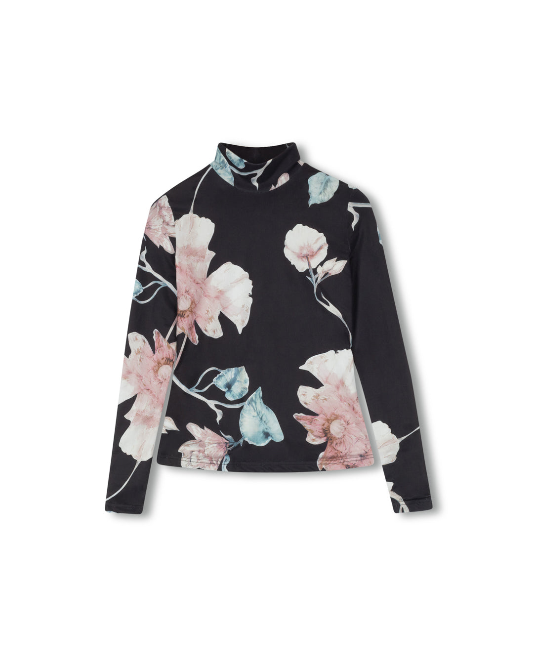 Nowak Printed Mesh Mock Neck W-22941