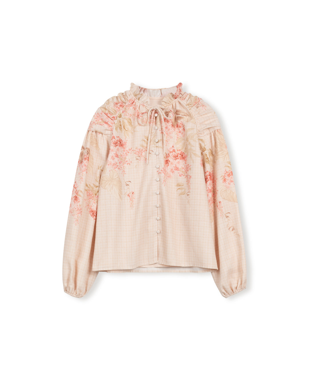 Linen Floral Printed Blouse - Junees