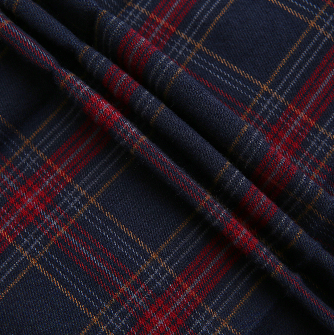 Plaid Wrap Midi Skirt