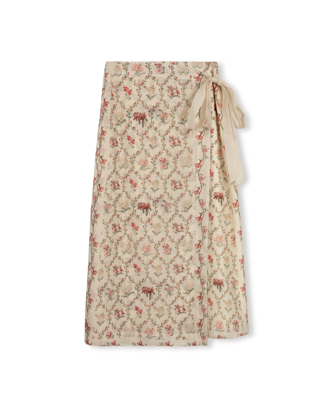 Tazz Linen Printed Wrap Skirt - Junees