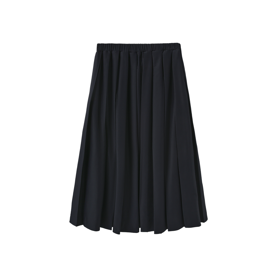 Pull String Midi Pleated Skirt