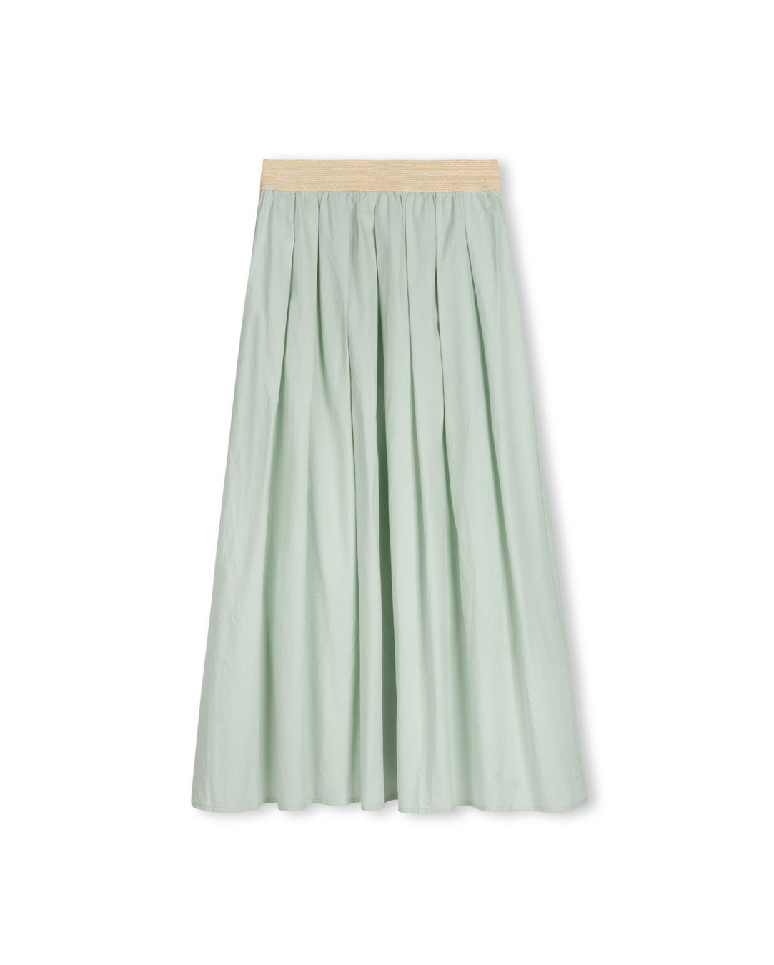 Raffia Waist Poplin Skirt - Junees