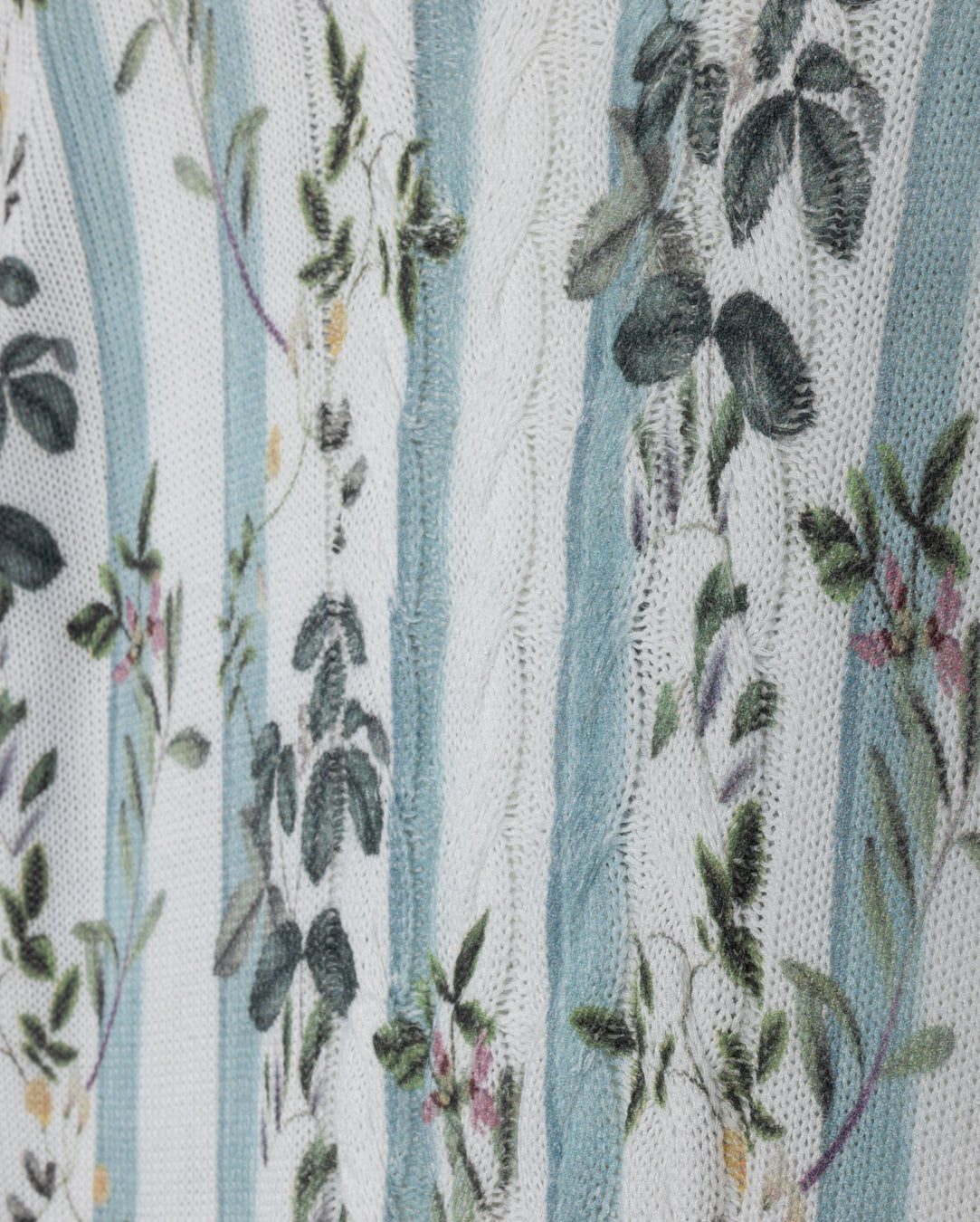 Cable Knit Printed Sweater