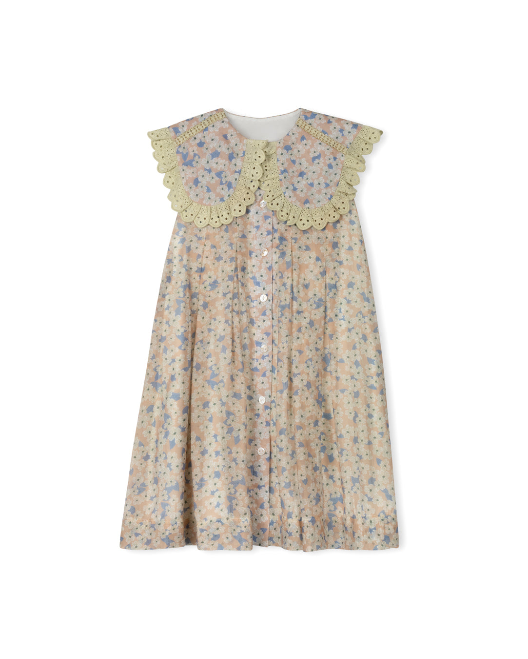 A-line Pleated Big Collar Dress