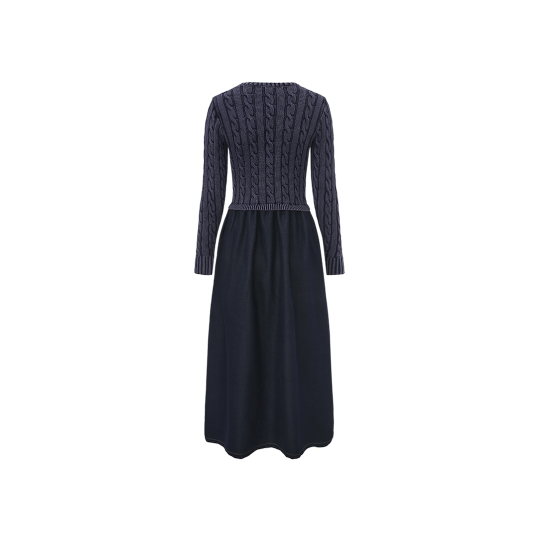 Cable Knit Top Combo Dress