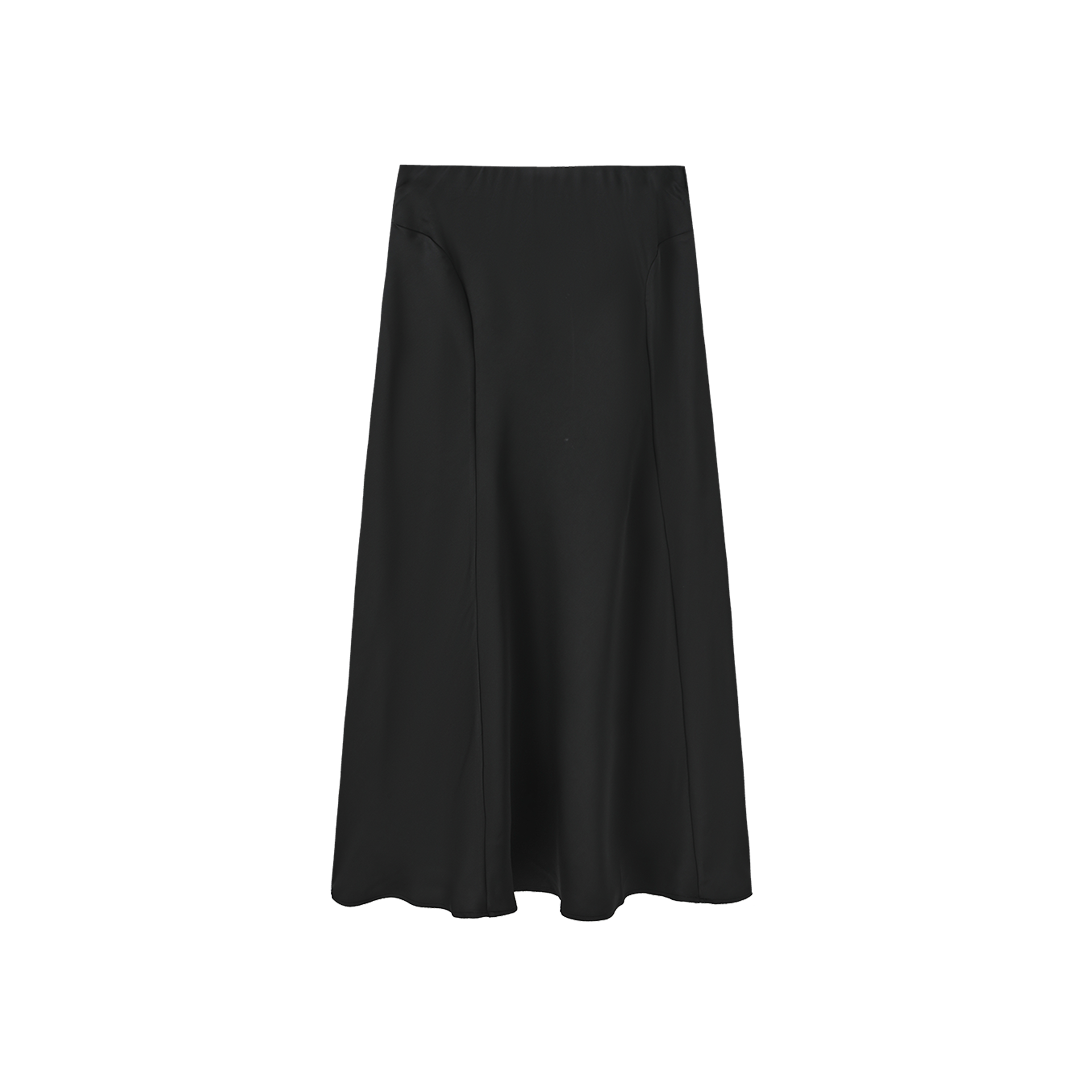Silk Seam Detailed Skirt